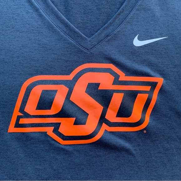 Nike Women’s Dri Fit OSU V Neck T Shirt Sz L - Picture 2 of 5